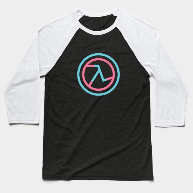 Half Life Lambda Symbol Baseball T-Shirt by BadBox